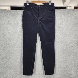 Soft Surroundings Size 12 Velvet Pants High Rise Stretch‎ Casual Black